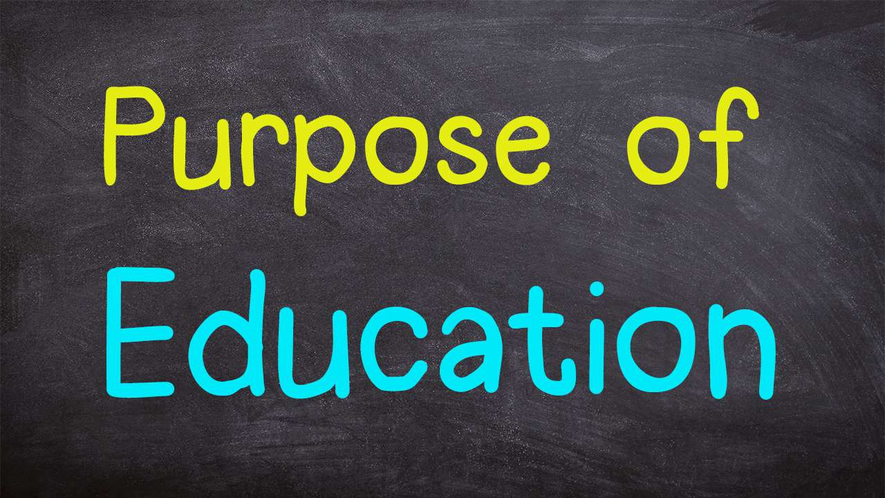 What should be the purpose of education?