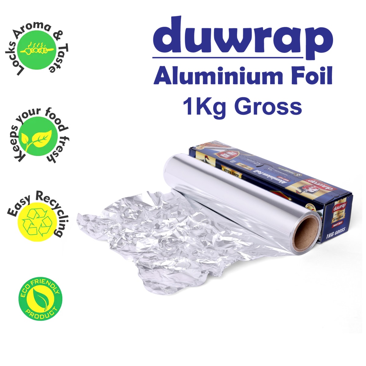 Duwrap Aluminium Foil | Perfect for Cooking, Baking, Packing and Serving Foods [1 Kg]