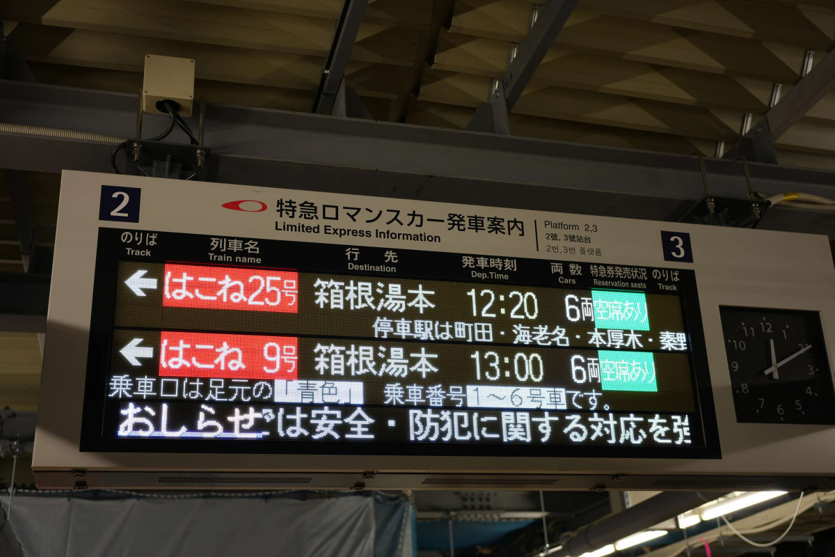 ロマンスカーでの移動