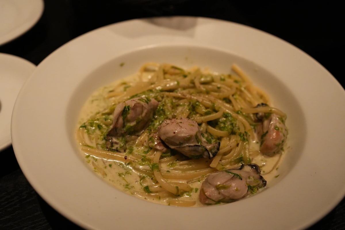 サワムラ 広尾のパスタ, 牡蠣と青のりのパスタ