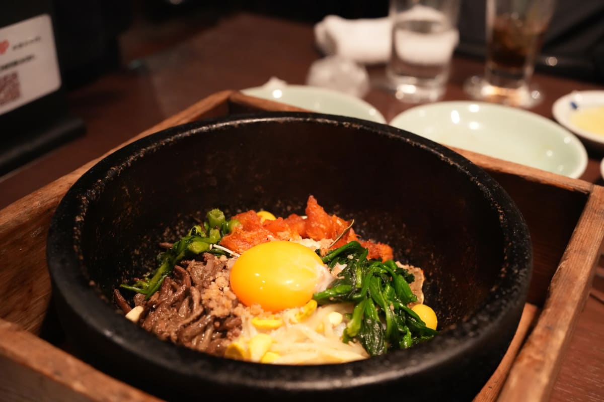 ビビンバを初めて頼んでみたけれど熱々で最高!