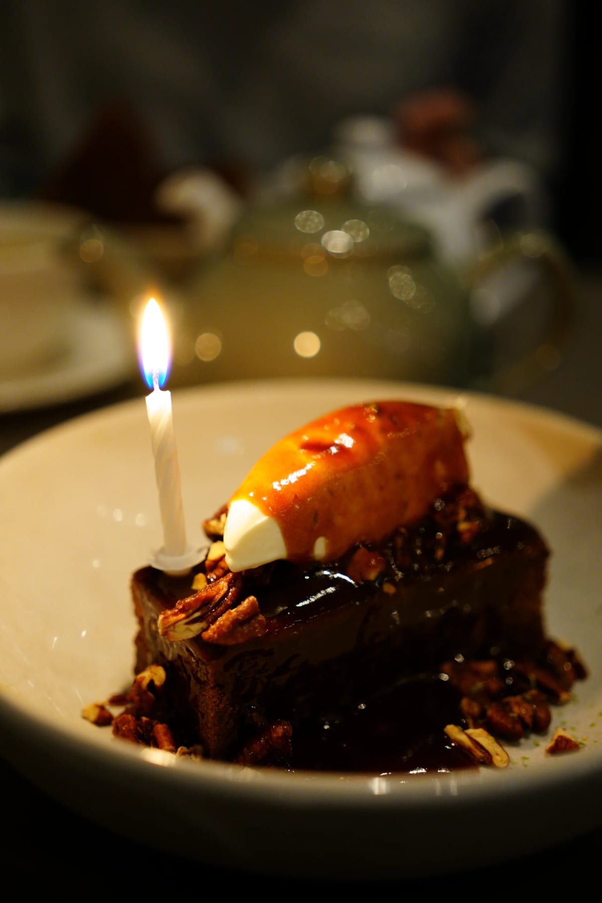 記念日デザート - ろうそく乗せてくれた