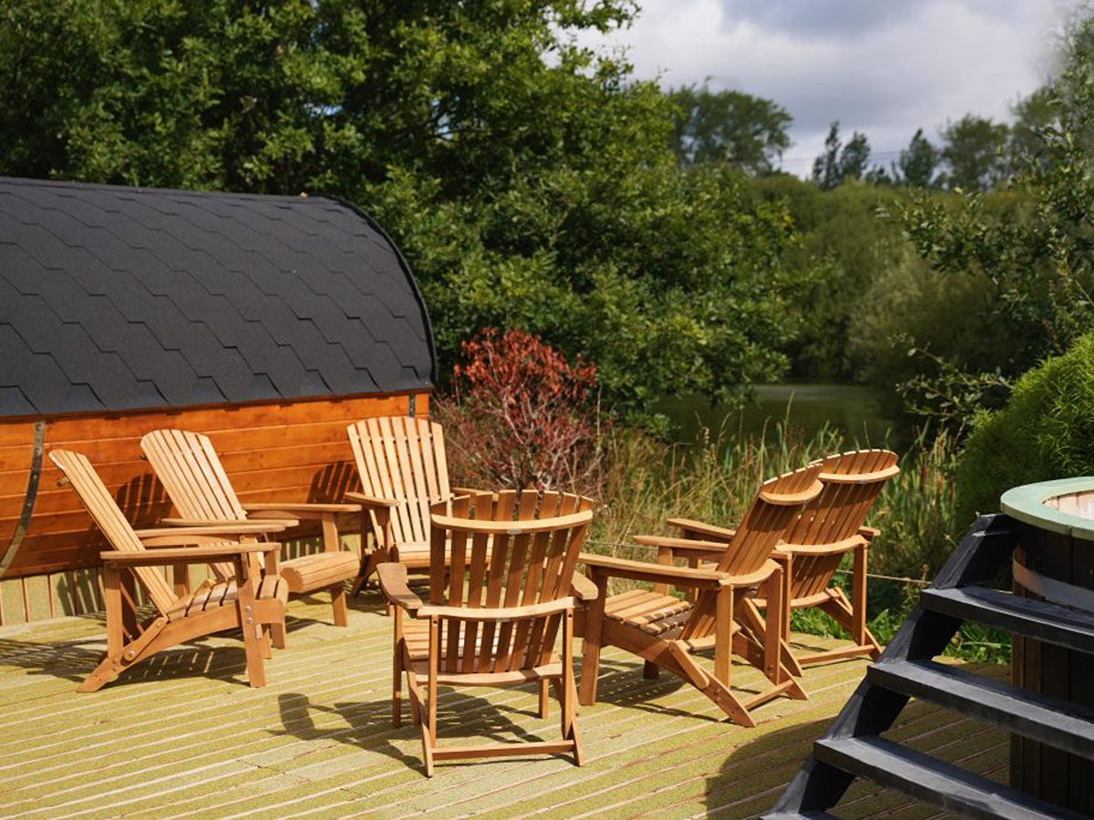 Headlands Farm outdoor sauna in Romsey, Hampshire, South East