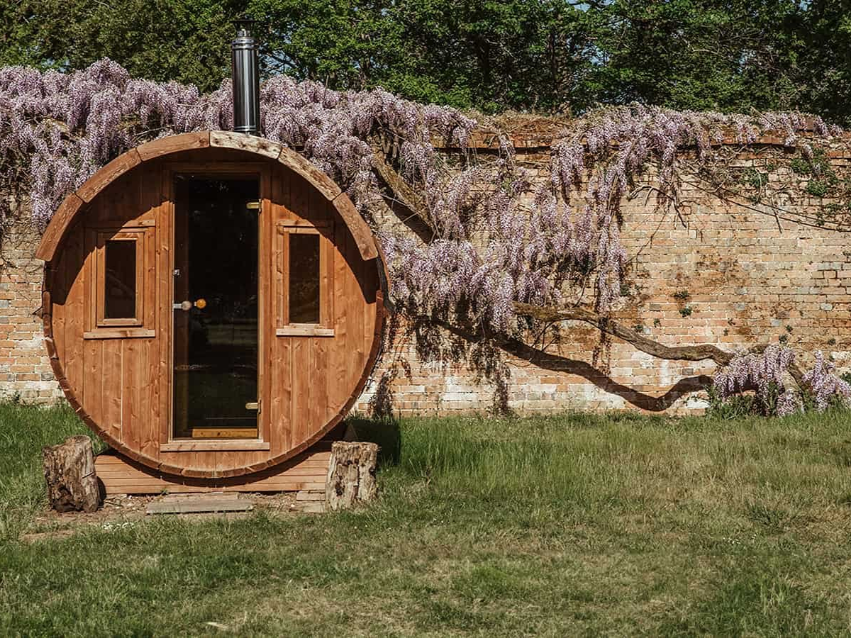 The Retreat outdoor sauna in Christchurch, Dorset, South East