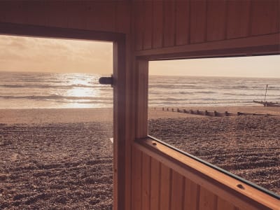 Fire, Salt and Sea outdoor sauna in Worthing, Sussex, South East