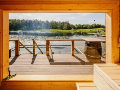 Hot Fox Sauna, Foxlake Adventures outdoor sauna in Dunbar, East Lothian, Scotland