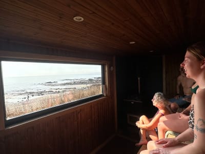 Largo Castaway Sauna outdoor sauna in Leven, Fife, Scotland