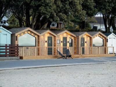 The Saltwater Sauna, Avon Beach outdoor sauna in Christchurch, Dorset, South