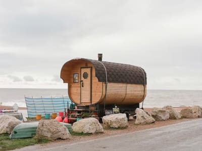 Seaside Sauna House outdoor sauna in Bridport, Dorset, South