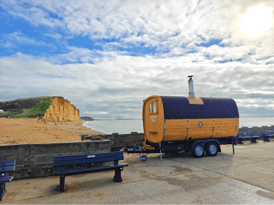 The Bayside Sauna outdoor sauna in Bridport, Dorset, South