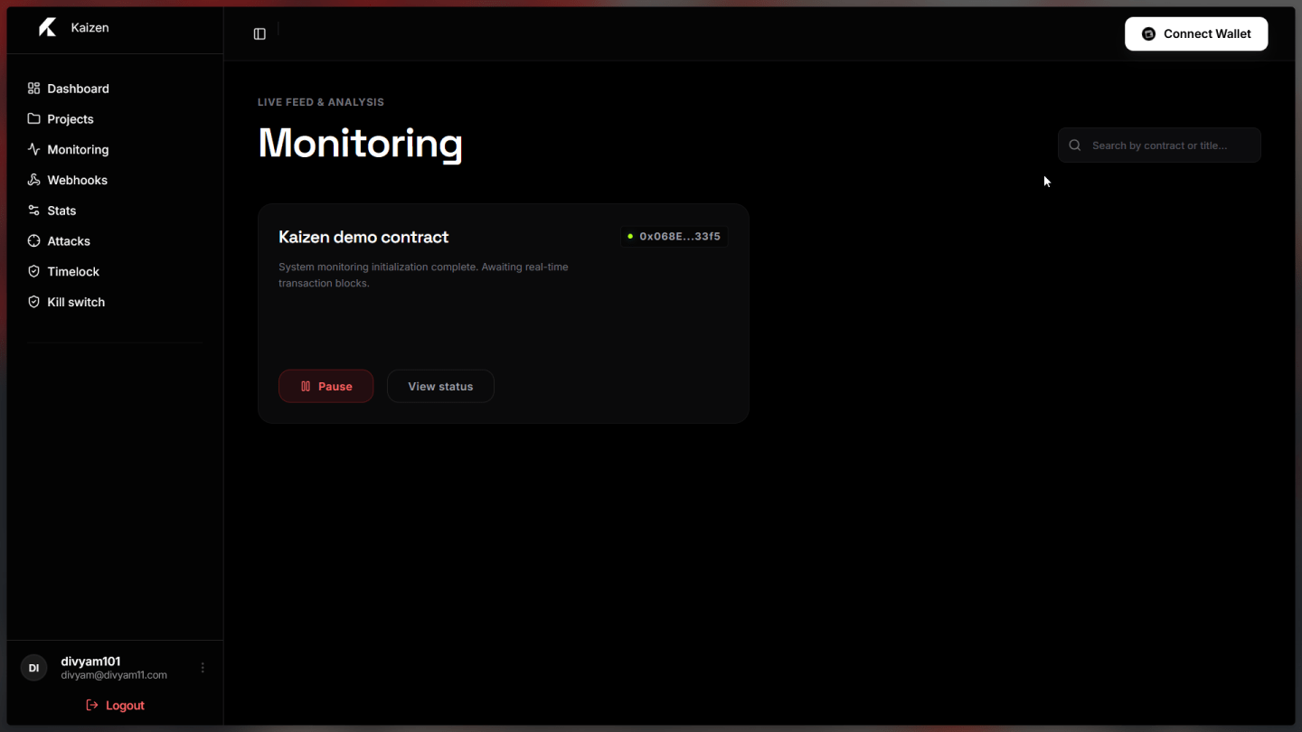 Live threat monitoring