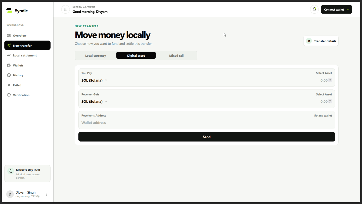 Digital asset transfer