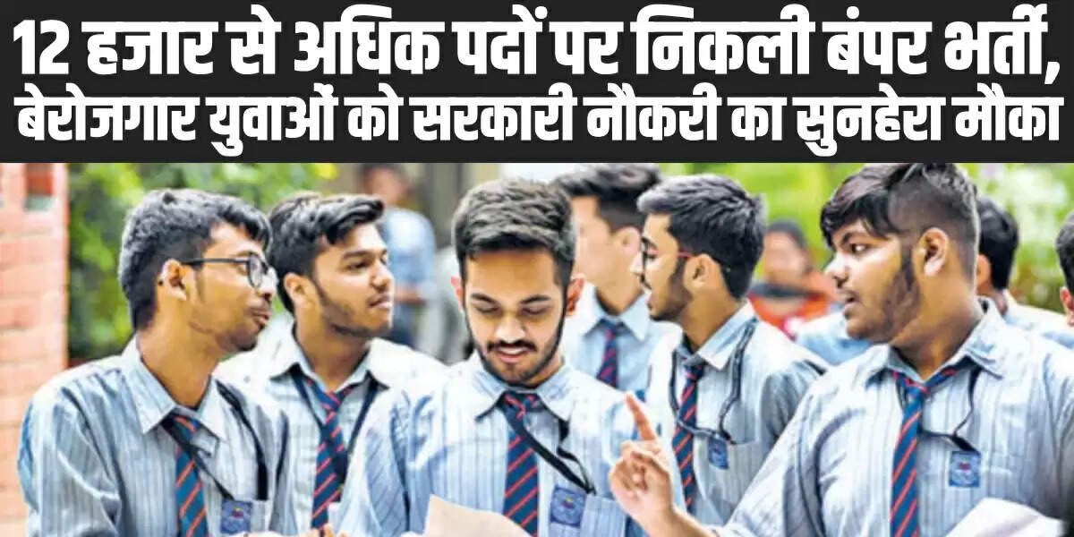 Recruitment 2025: 12 हजार से अधिक पदों पर निकली बंपर भर्ती, बेरोजगार युवाओं को सरकारी नौकरी का सुनहेरा मौका