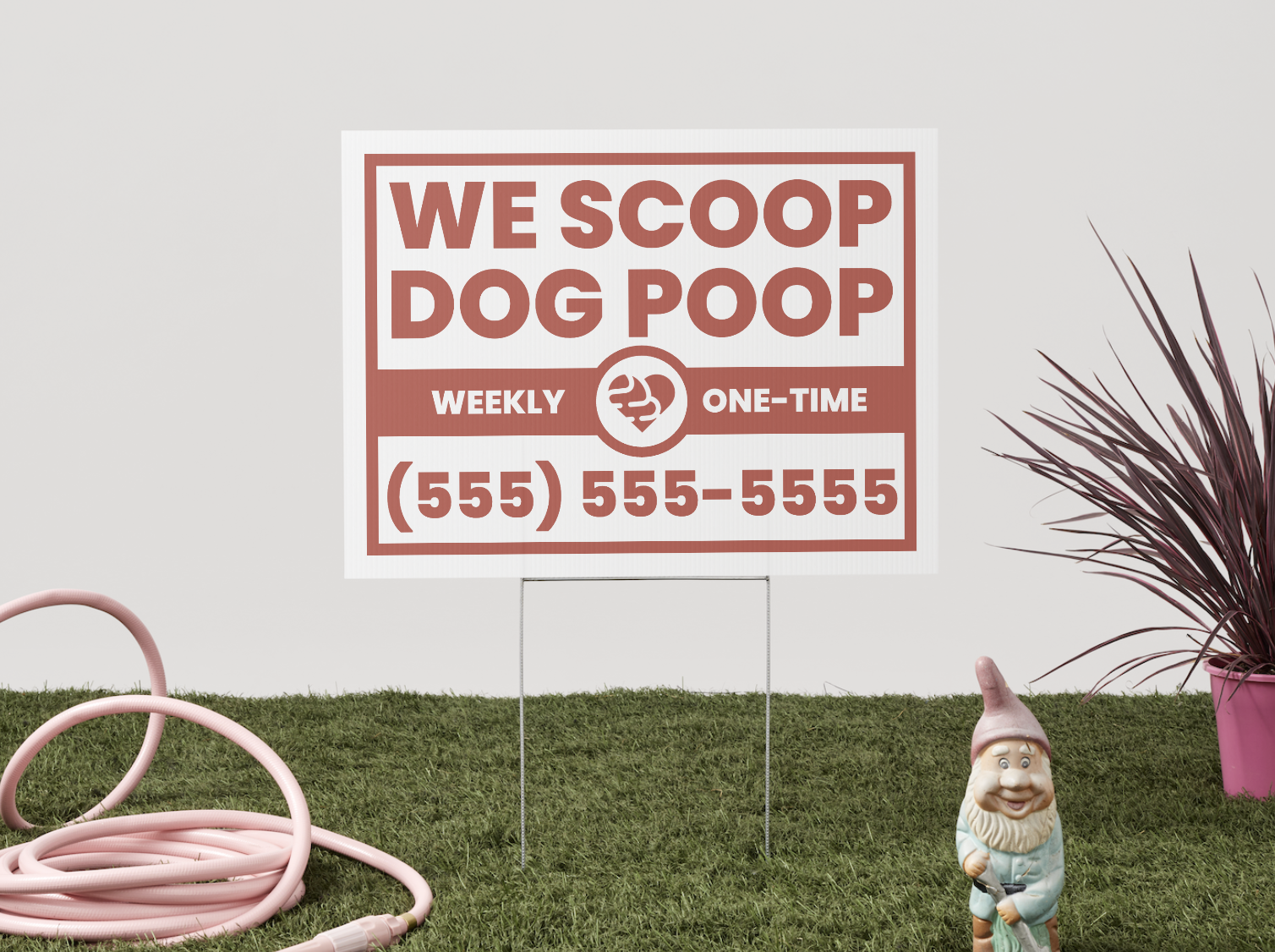 Pooper scooper yard sign template