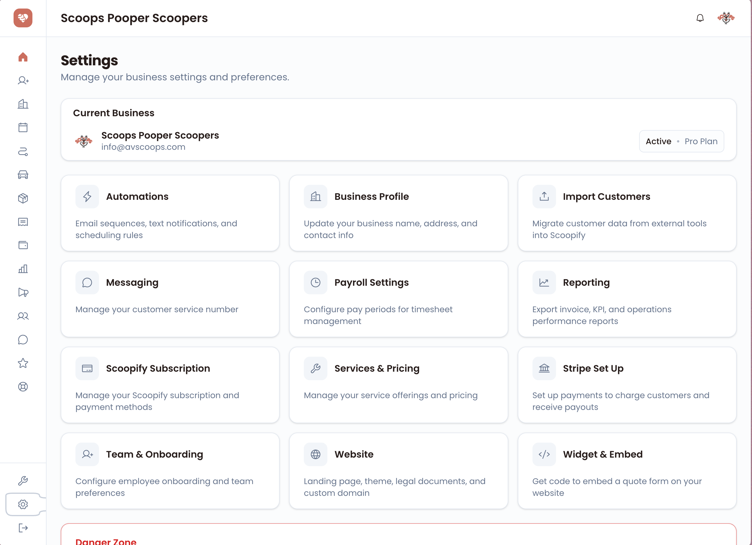 Scoopify dashboard and mobile field app preview