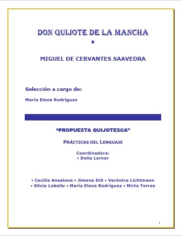 Portada de Don Quijote de la Mancha — Selección inicio (2)