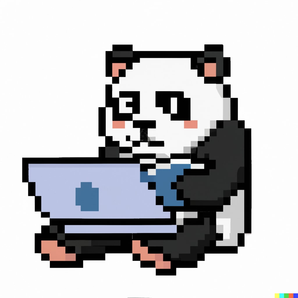 Panda Bear Pixel Art