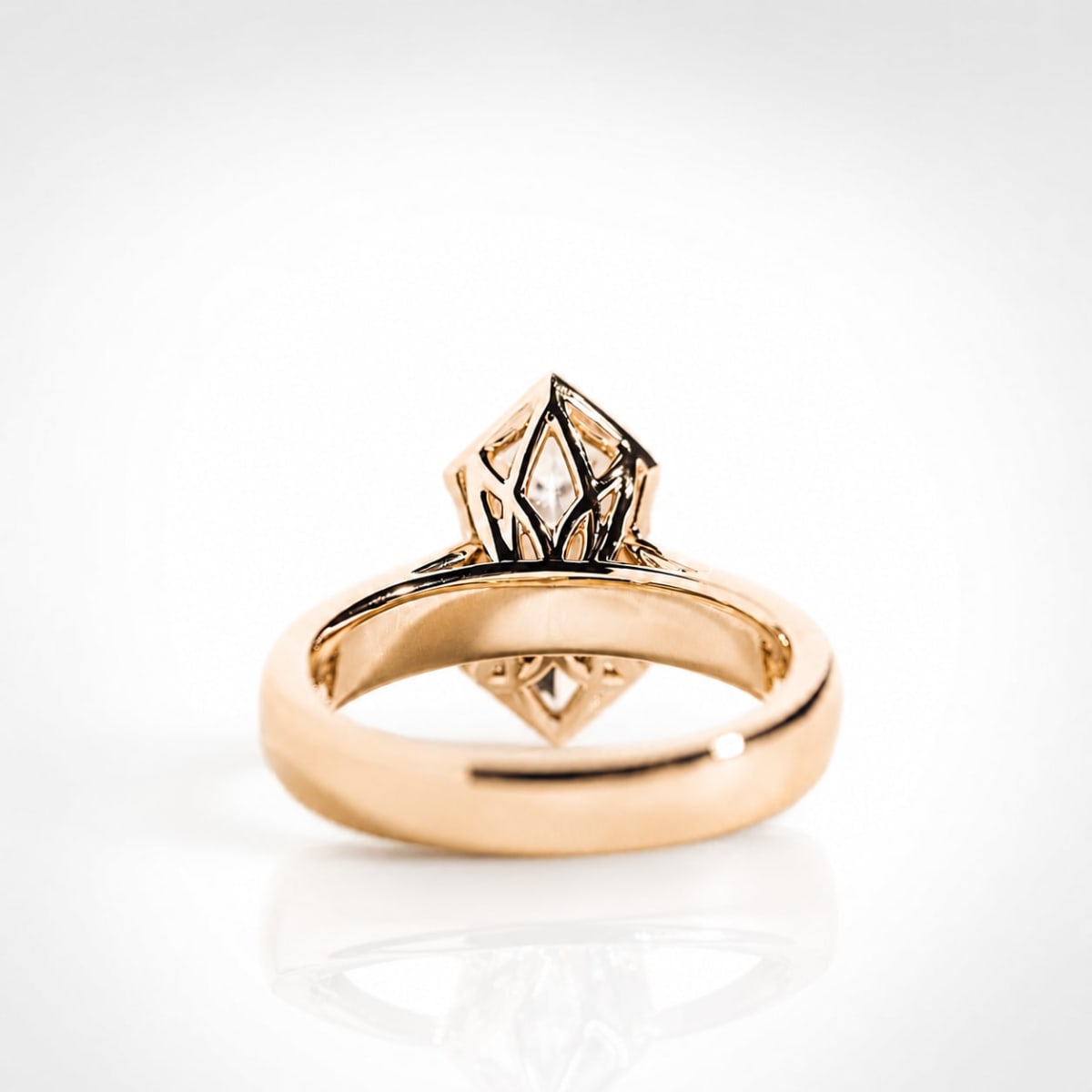 2.50 CT Hexagon Cut Lab Grown Diamond Solitaire Ring in Solid Gold | Modern Bezel Engagement Ring | ZYNORALUXE