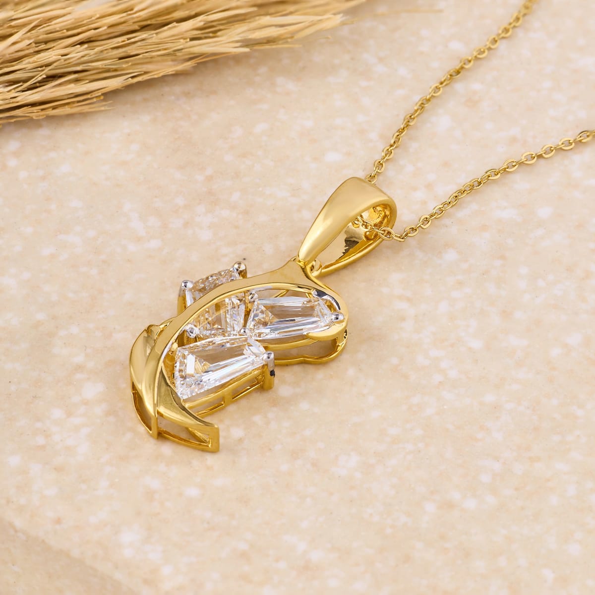 2.78 CT Uncut Diamond Shape Pendant in Gold | Modern Luxury Designer Pendant