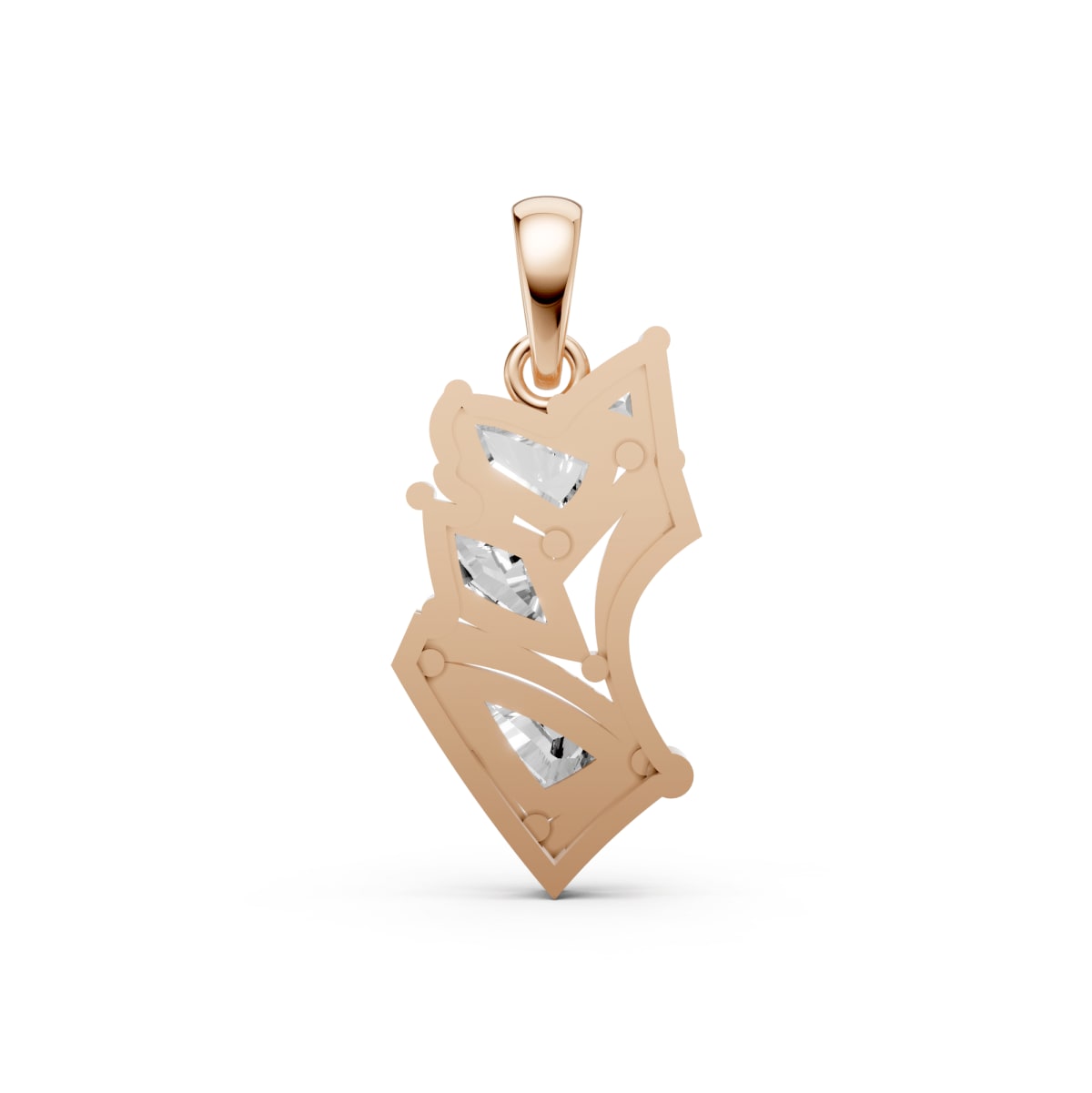 Nature Inspired Uncut Lab Grown Diamond Pendant | Modern Gold Pendant 