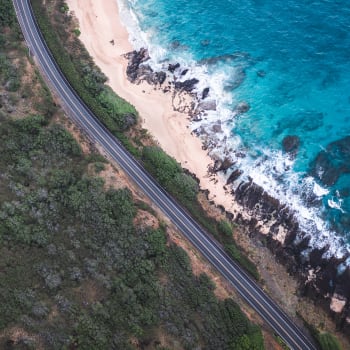 ocean meets the shore