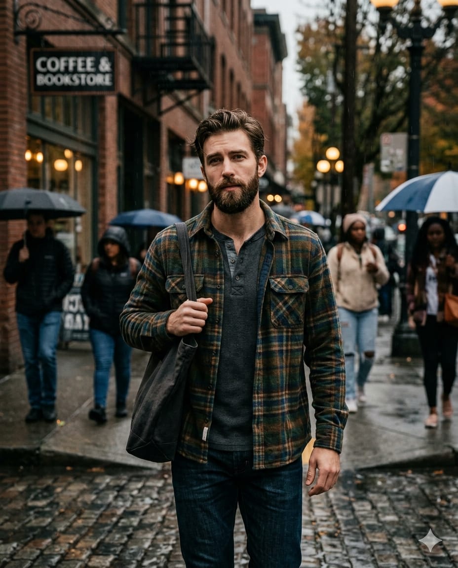 A Quiet Walk Through the City Rain