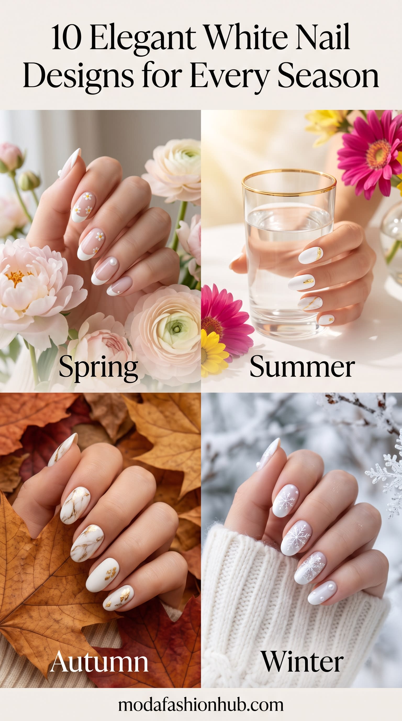 10 Elegant White Nail Designs for Every Season