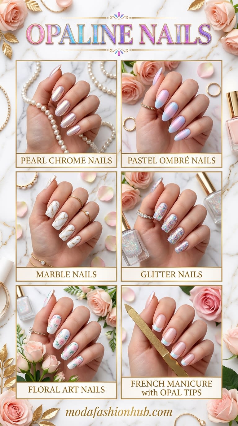 Opaline Nails: 10 Iridescent Nail Designs for an Elegant and Modern Look