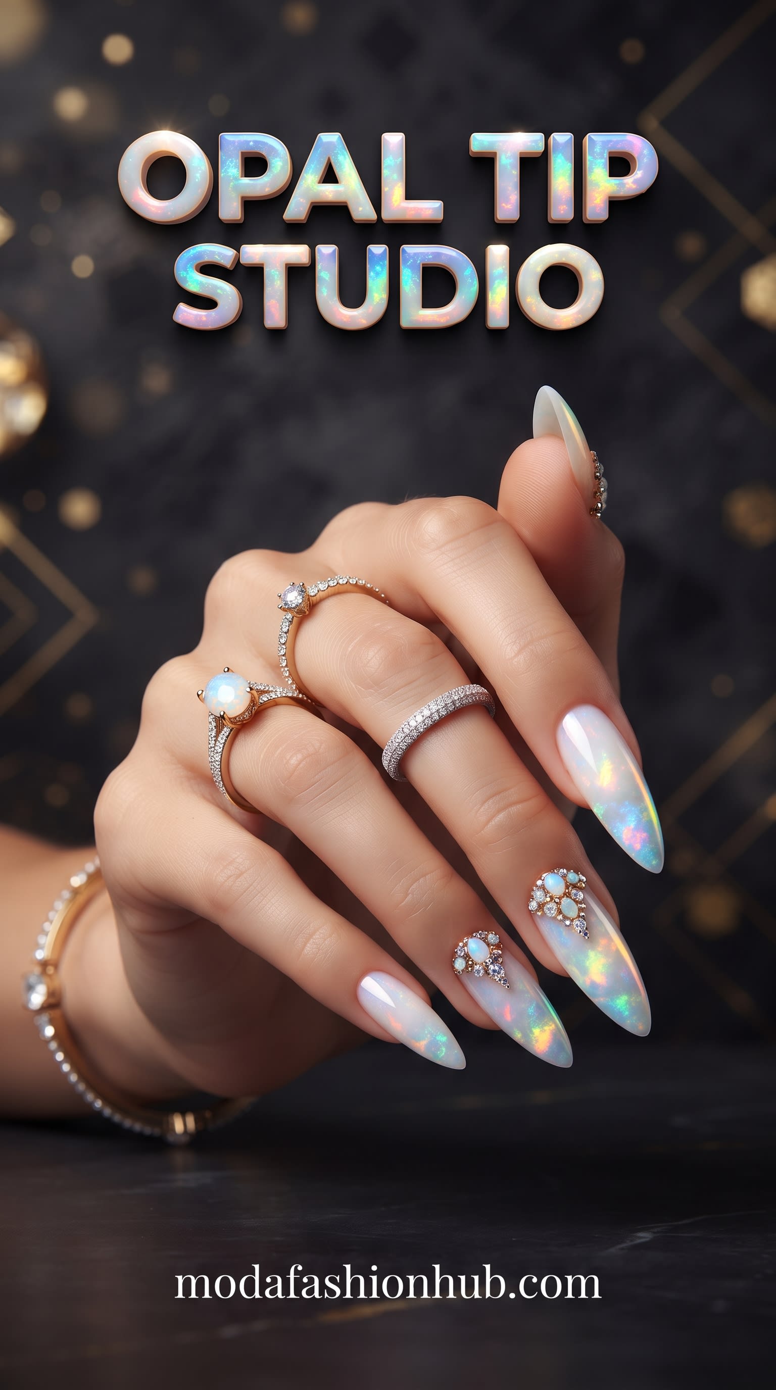 Opal Tip Studio: Discover the Beauty of Elegant Opal Nail Art Designs