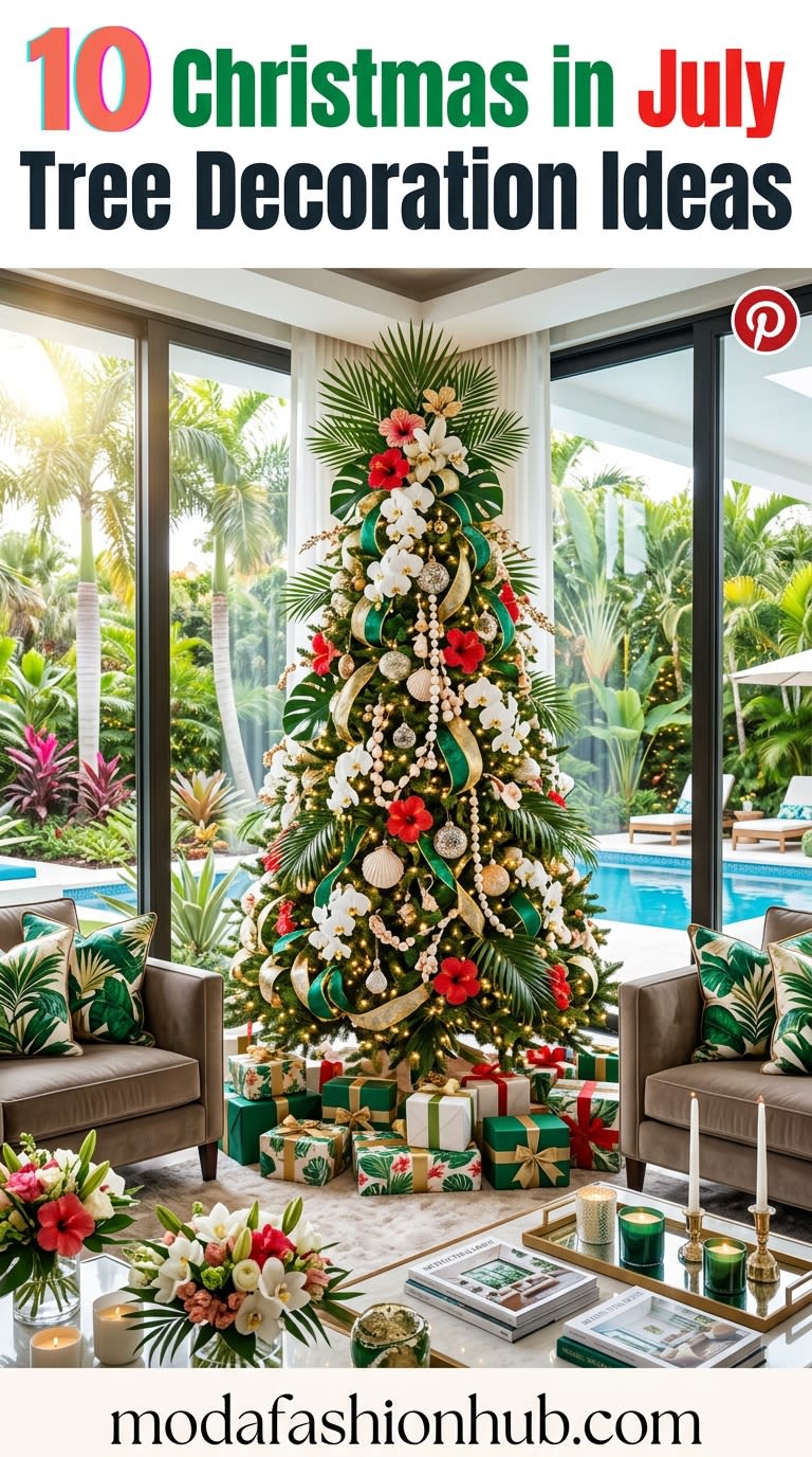 10 Christmas in July Tree Decoration Ideas to Brighten Your Summer Home