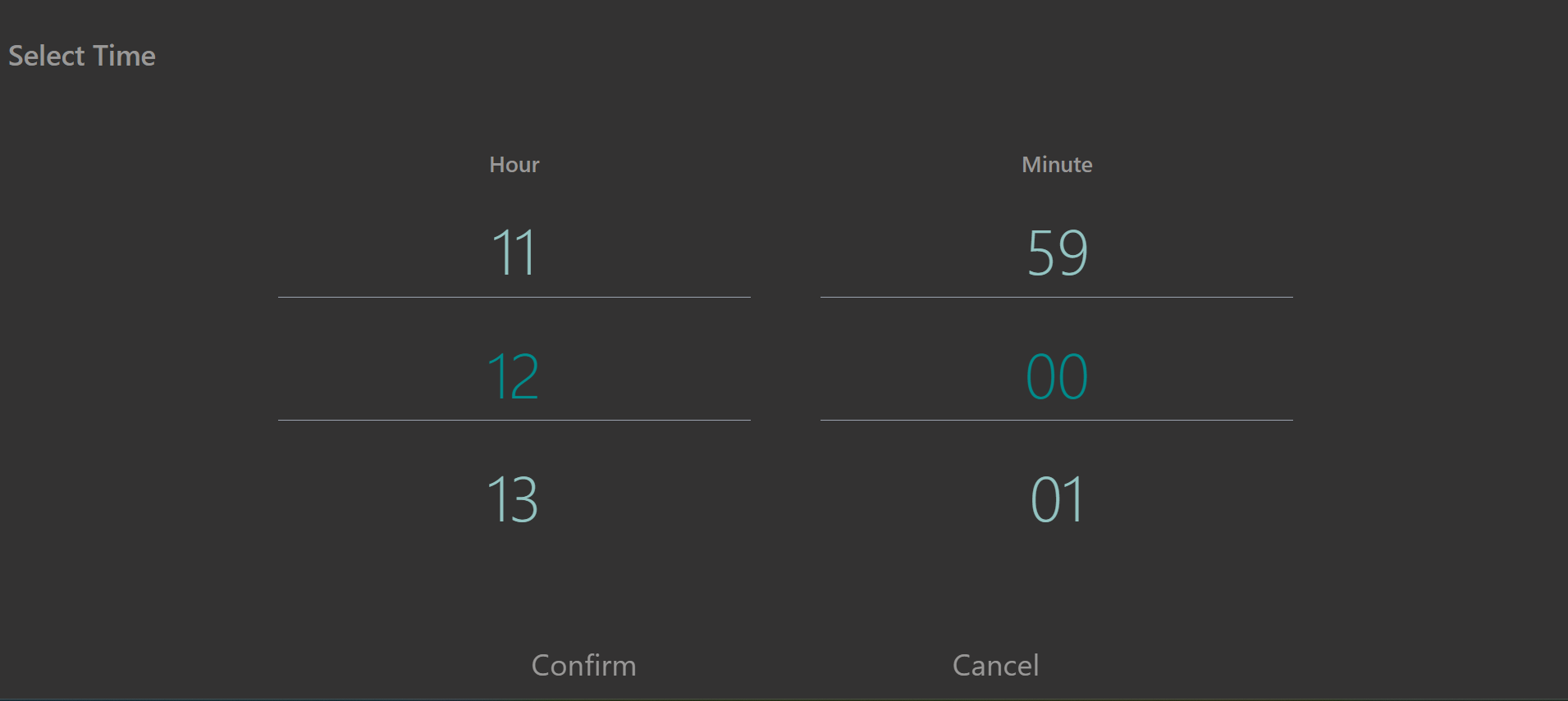 TimePicker Demo