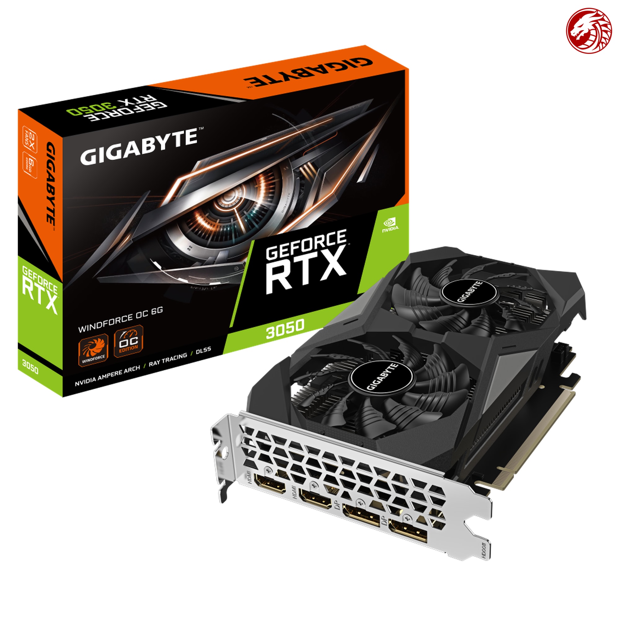 GIGABYTE GeForce RTX 3050 WINDFORCE OC 6GB GDDR6 Graphics Card