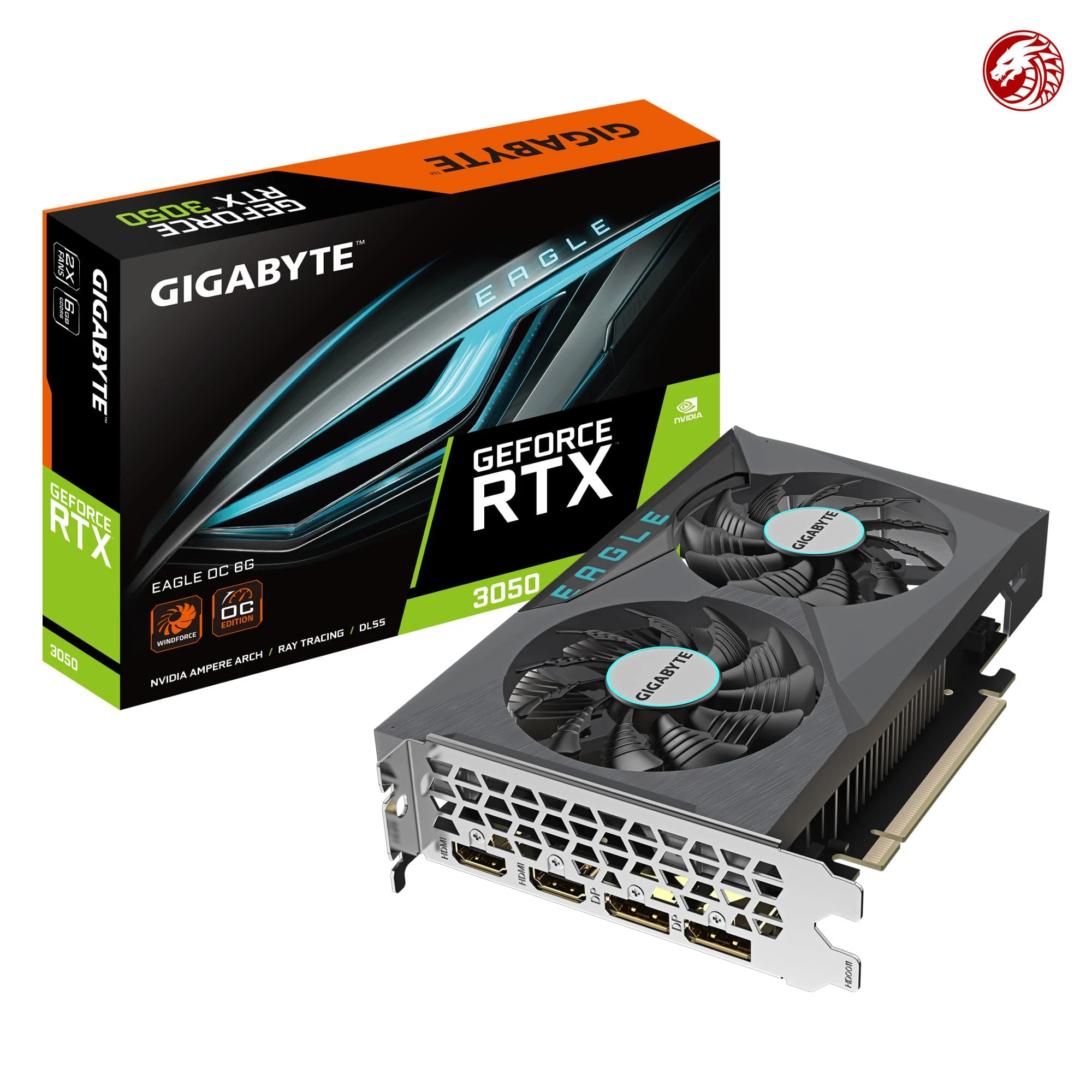 بطاقة رسومات جيجابايت GeForce RTX 3050 EAGLE OC سعة 6 جيجابايت