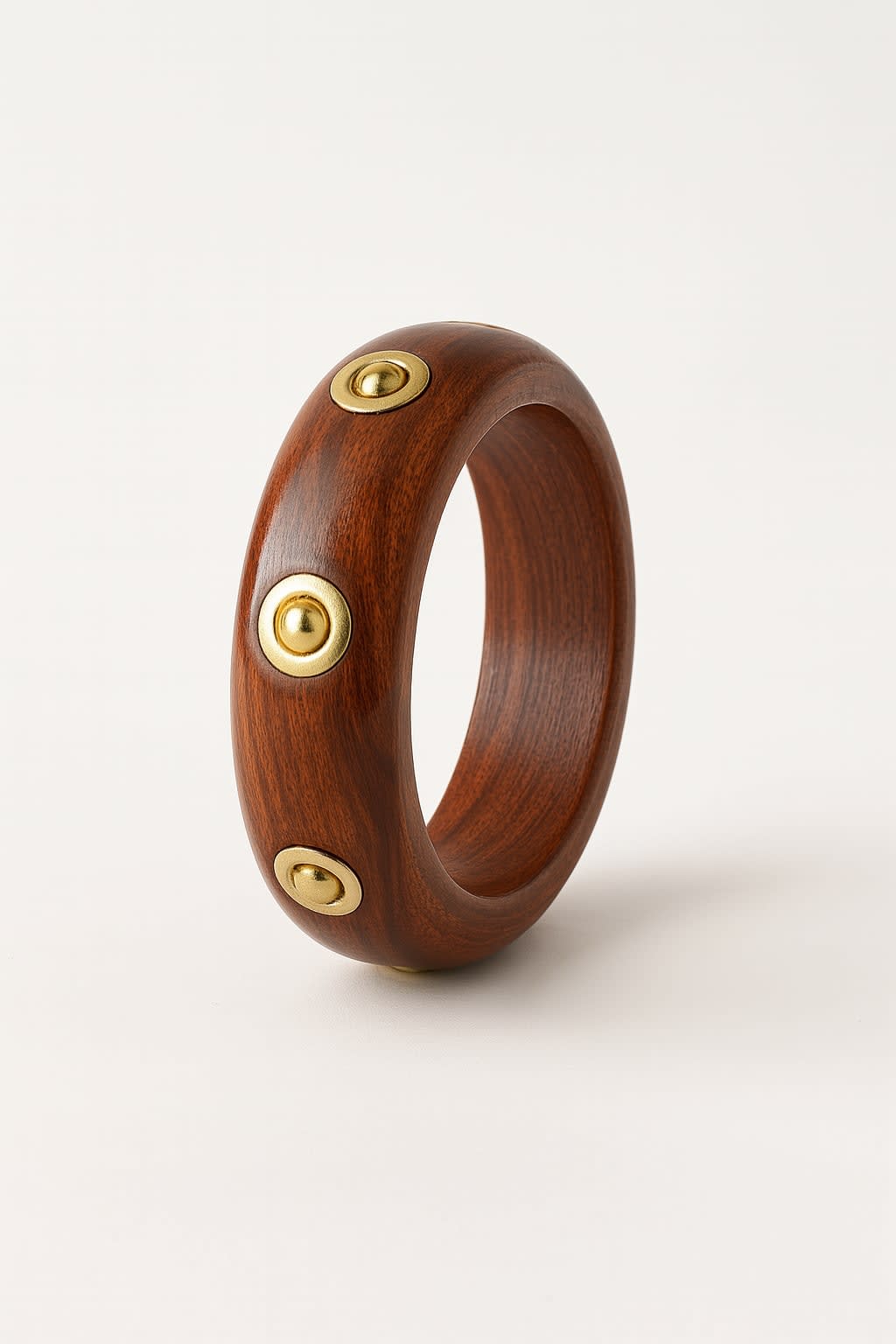 ATIBELLE Set Of 2 Gold-Plated & Round Shaped Stone Studded Bangles