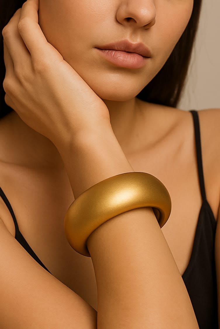ATIBELLES Set Of 3 Matt-Glossy Resin Bangles