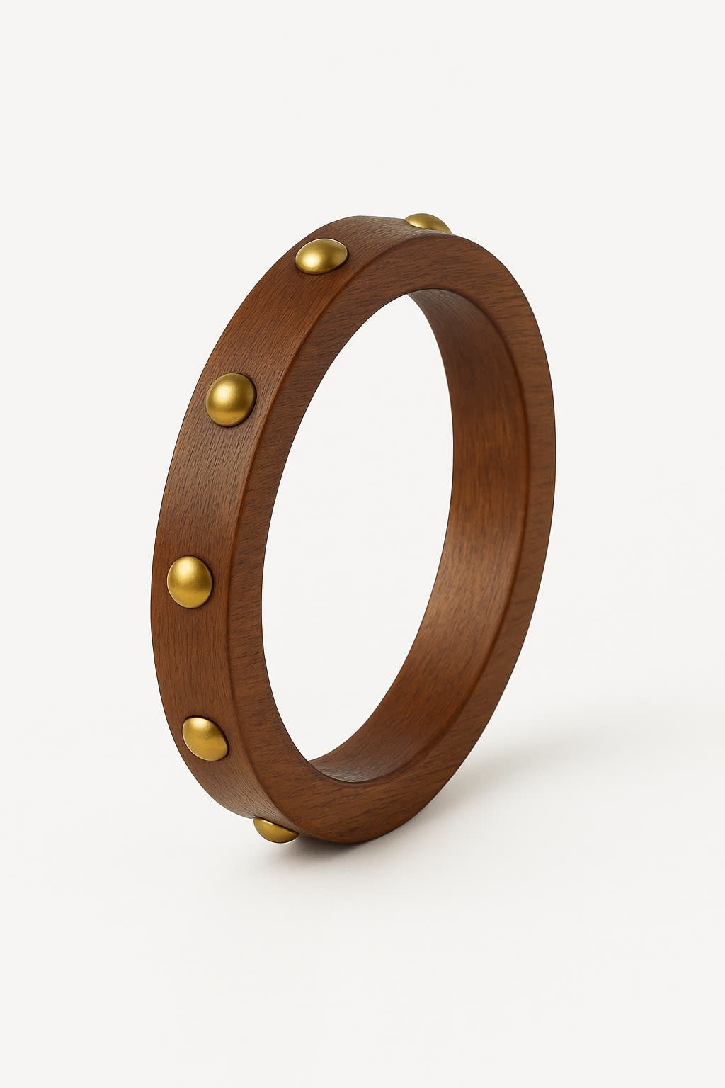 ATIBELLE Round Shaped Glossy Round Stone Studded Bangle