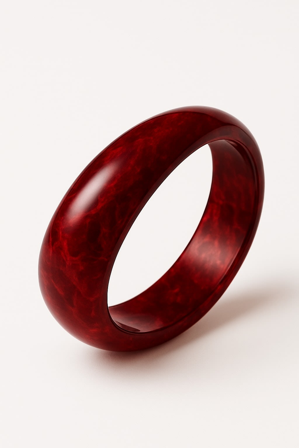 ATIBELLE Set Of 2 Round Shaped Glossy Fusion Minimal Bangles