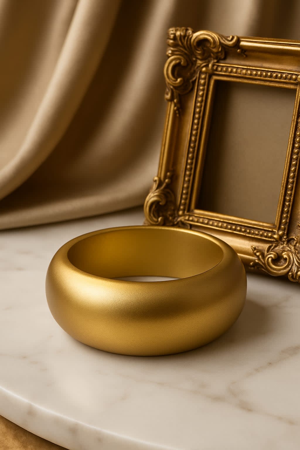 ATIBELLE Gold-Plated Matt Resin Bangle