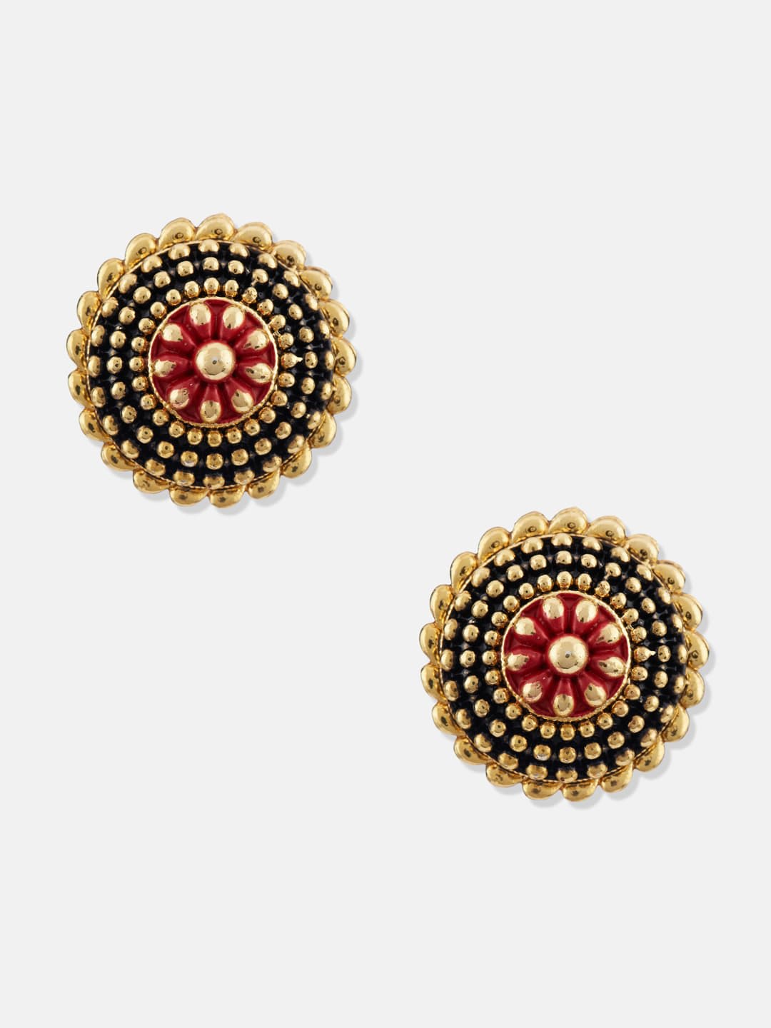 ATIBELLE Gold-Plated Floral Shaped Minimal Studs