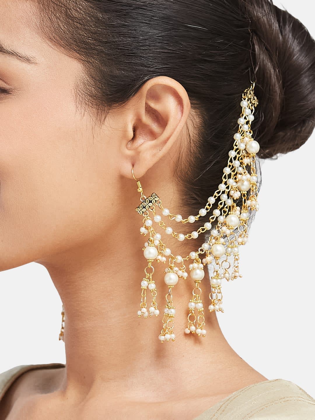 ATIBELLE Contemporary Ear Chain Earrings
