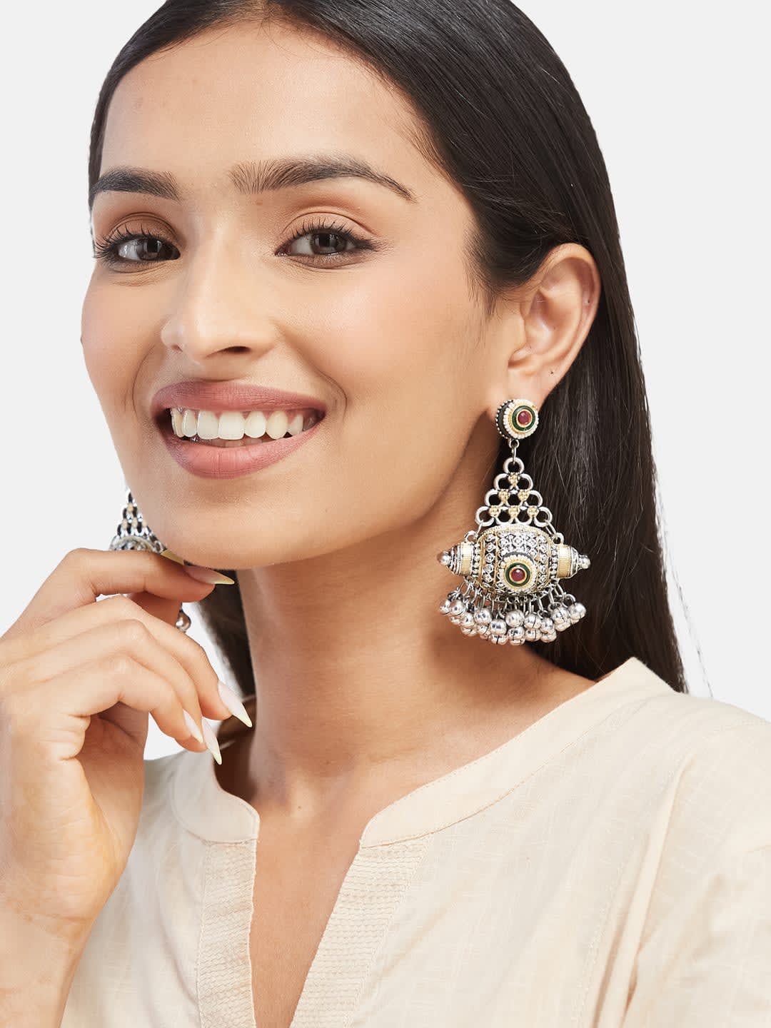 ATIBELLE Contemporary Jhumkas Earrings
