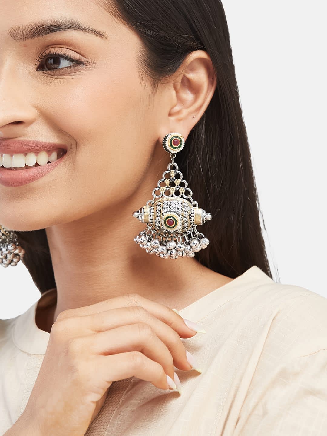 ATIBELLE Contemporary Jhumkas Earrings
