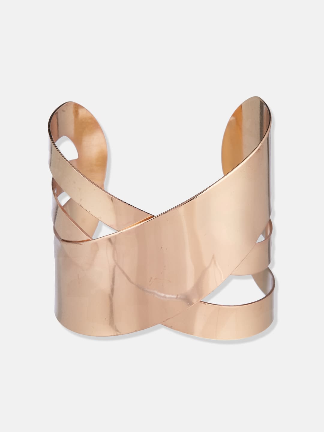ATIBELLE Women Rose Gold-Plated Cuff Bracelet