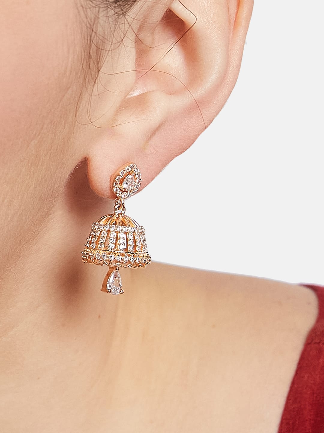 ATIBELLE Contemporary Jhumkas Earrings