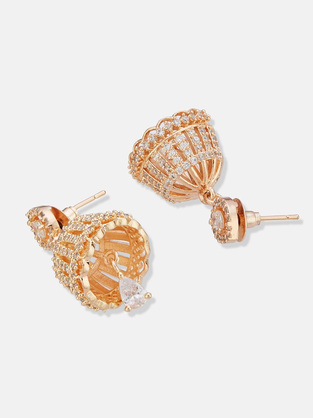 ATIBELLE Contemporary Jhumkas Earrings