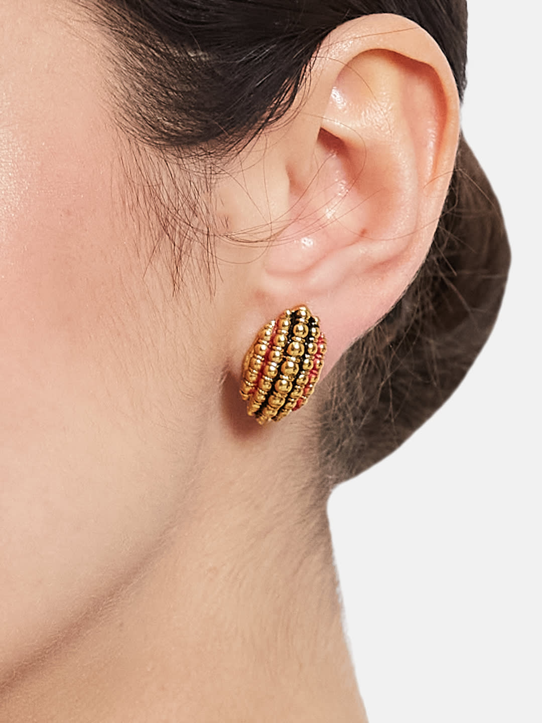 ATIBELLE Gold Plated Contemporary Studs