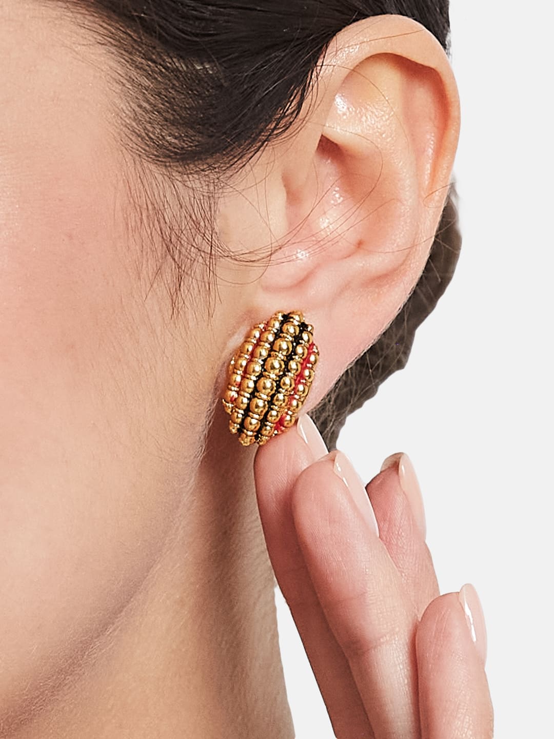 ATIBELLE Gold Plated Contemporary Studs