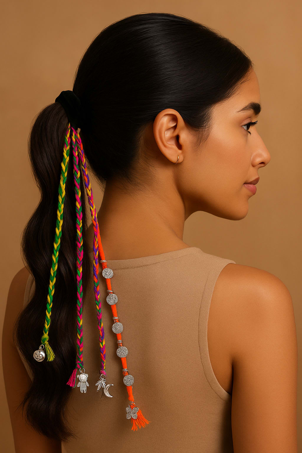 ATIBELLE Silver-Plated Ponytail Holders With Tassels
