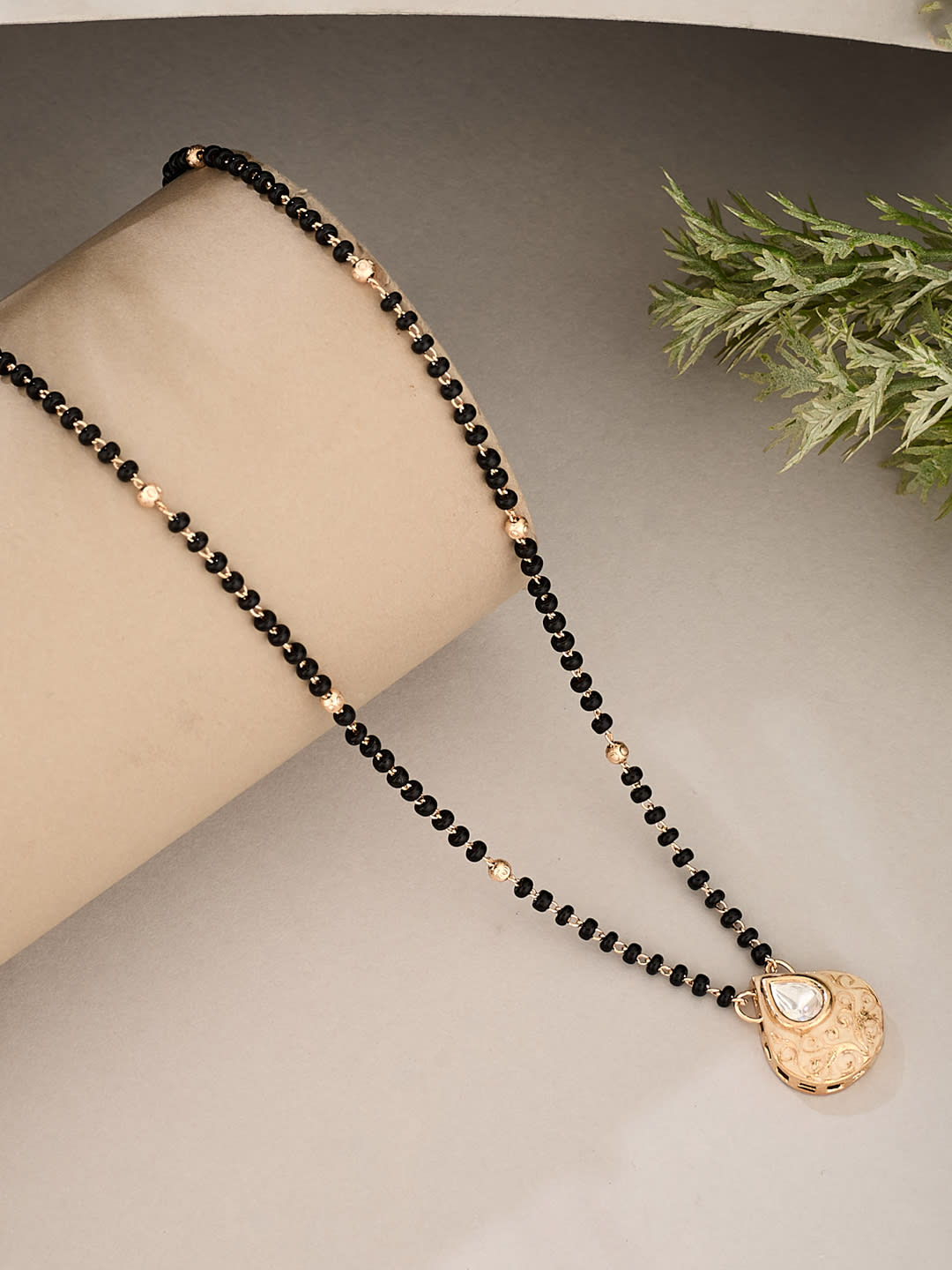 ATIBELLE Gold-Plated Artificial Stones Mangalsutra