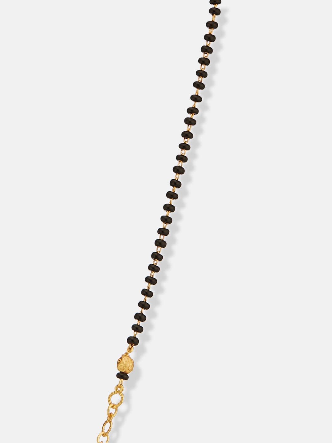 ATIBELLE Gold-Plated Artificial Stones Studded And Beads Mangalsutra